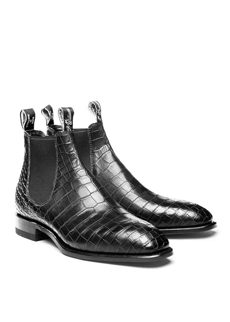 rm williams crocodile leather boots.